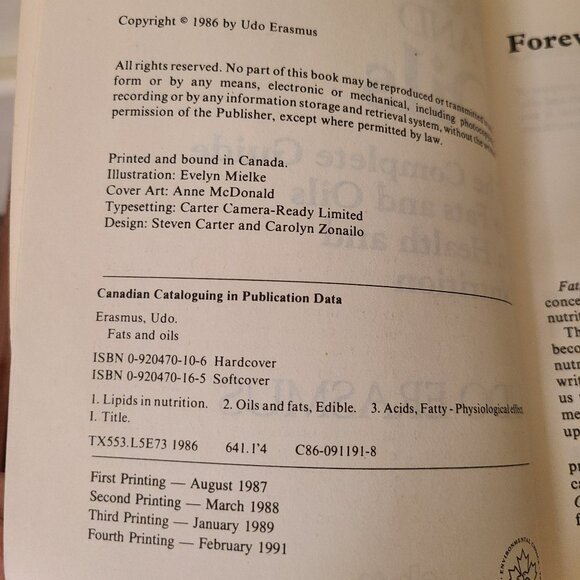 The Complete Guide to Fats & Oils - Erasmus Udo/Eating Alive - Dr. J.  Matsen - Picture 7 of 7